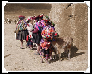 Peruvian ladies posing for money