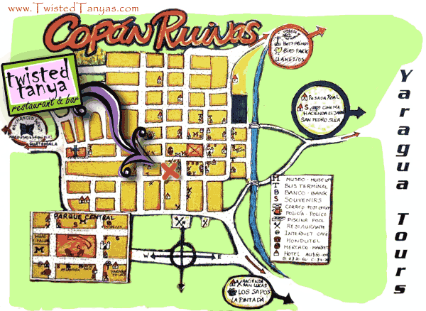 copan ruinas map